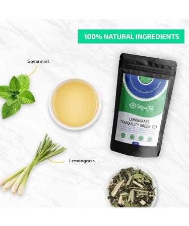Udyan Tea Lemongrass Tranquillity Green Tea with Mint 100g (40 Cups) | Handpicked Natural Ingredients | Calms Your Body & Mind | Enhances Focus and Clarity - Buy Online on SooperMarket.com