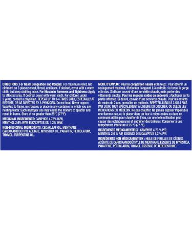 Vicks VapoRub Advanced Plus Nasal Decongestant Cough Suppressant Medicated Vicks Vapours Chest Rub Ointment 80 g/91 mL 80 ml (Pack of 1) Advanced Plus - Buy Online on SooperMarket.com