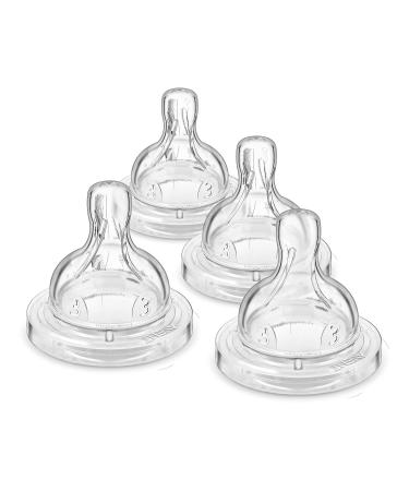 Philips Avent Anti-colic Baby Bottle Medium Flow Nipple  4pk  Flow 3  SCF423/47
