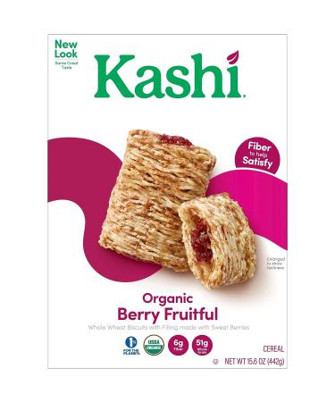 Kashi Breakfast Cereal  Vegan Protein  Organic Fiber Cereal  Berry Fruitful  15.6oz Box (1 Box) - Buy Online on SooperMarket.com