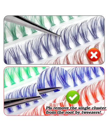 140Pcs CC Curl Colored Lash Clusters for DIY Eyelash Extensions | ALPHONSE Style A - 6 Colors - Buy Online on SooperMarket.com