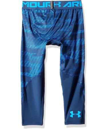 Under Armour Boys' HeatGear Armour Printed Leggings - Small Blue Circuit/Green Typhoon - Buy Online on SooperMarket.com