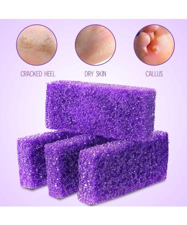 Batiyeer 100 Pcs Disposable Pumice Stone for Feet Scrubber - Foot Scrubber for Heel Callus Remover - Bath Spa Tool (Purple) - Buy Online on SooperMarket.com