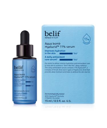 belif Aqua Bomb Hydrating Hyalucid 11% Serum 5 Types of Hyaluronic Acid Good for Dryness Dullness Loss of Firmness & Elasticity Glycerin For All Skin Types Korean Skin Care