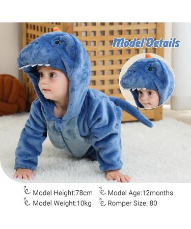 COOKY.D Winter Hooded Romper Jumpsuit - Unisex, Blue (6-12 Months) - Buy Online on SooperMarket.com