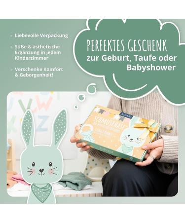 Buy Amari Cuddly Towel (Turquoise Hare) with Bite Ring & Bib - Perfect Baby Gift Set for Newborns & Girls - Sniffer Towel for Baby Parties - Buy Online on SooperMarket.com