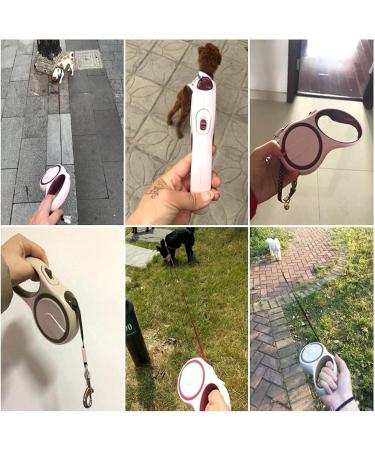 Hycyyfc 3/5m Extendable Dog Leash - Comfortable Roller Leash for Small & Large Dogs Adjustable Training Line for Puppies & Cats in Brown - Buy Online on SooperMarket.com