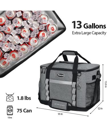 Maelstrom 75 Can Soft Cooler Bag - Collapsible & Leakproof - Large Portable Travel Cooler for Camping, Beach, Kayaking - Gray - Buy Online on SooperMarket.com