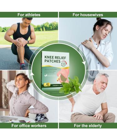 40 Counts Knee Relief Patches Natural Knee Patch Knee Heat Patches for Relief Knee Back Neck Shoulder Warming Herbal Plaster Patches 12 Hour Long Lasting Relief of Knee Joint - Buy Online on SooperMarket.com