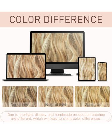 4PCS Curly Clip in Hair Extensions 22 Inches Synthetic Hair Pieces - Chocolate Brown to Sandy Brown - Full Head Wavy Hair for Women - Buy Online on SooperMarket.com