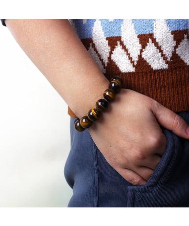 Original Tiger Eye Bracelets Men Energy Natural Stone Bead Bracelets Women Quartz Agates Feng Shui Wealth Jewelry Pulseras 17 8mmBeads21cm 17 8mmBeads21cm - Buy Online on SooperMarket.com