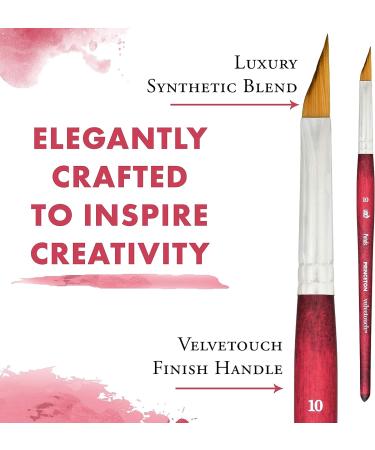 Princeton Velvetouch 3950 Paint Brush - Petal 10 for Acrylic, Oil, and Watercolor - Buy Online on SooperMarket.com
