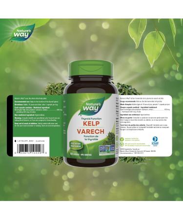 Nature's Way Kelp Thyroid Support 100 Vegetarian Capsules 100 count (Pack of 1) - Buy Online on SooperMarket.com