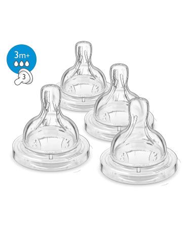 Philips Avent Anti-colic Baby Bottle Medium Flow Nipple 4pk - Flow 3 SCF423/47 - Buy Online on SooperMarket.com