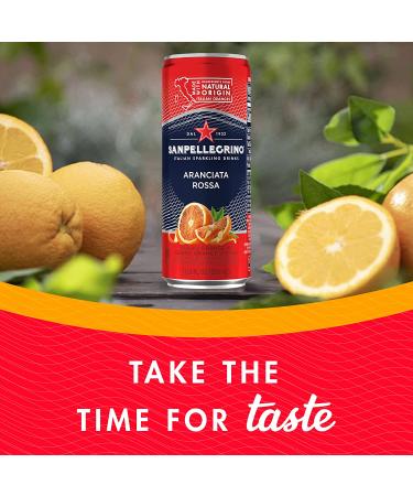 Sanpellegrino Blood Orange Sparkling Fruit Beverage Cans 11.15 Fl Oz (Pack of 6) - Refreshing Italian Soda - Buy Online on SooperMarket.com