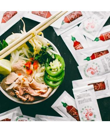 Sriracha2Go - Huy Fong Foods Sriracha Chili Hot Sauce Packets (50-Pack) 5g - Convenient On-The-Go Spicy Flavor - 50 Sachets - Buy Online on SooperMarket.com