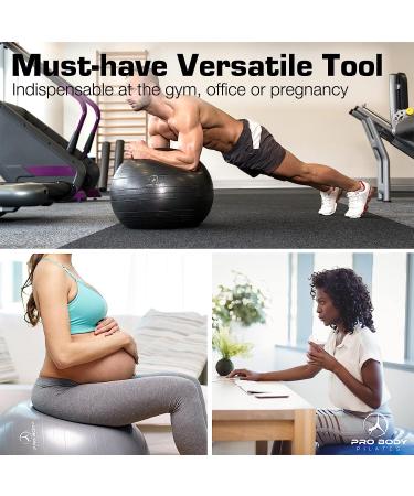 ProBody Pilates Ball - Blue 55cm Exercise Yoga Ball for Fitness, Pregnancy, Balance - Gym Grade Stability Ball Chair for Home & Office w/Pump - Buy Online on SooperMarket.com