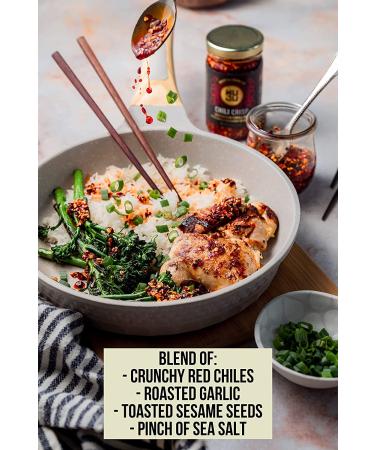 WUJU Chili Crisp - Spicy Chinese Hot Sauce with Crispy Texture - 8 oz - Made in USA with Clean Natural Ingredients - Buy Online on SooperMarket.com