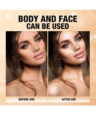 AKARY Silver Shimmer Powder Highlighter | Intense Glow Illuminator Makeup | High Impact Dewy Finish (0.25 oz - Buy Online on SooperMarket.com