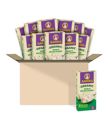 Annie's Organic Alfredo Shells & Cheddar Macaroni and Cheese, 6 oz (Pack of 12) Alfredo Cheddar Shells 6 Ounce (Pack of 12)