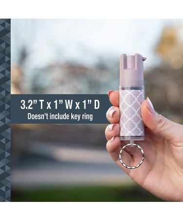 SABRE Pepper Spray Keychain: 25 Bursts, 10-Foot Range, UV Dye, Twist Lock Safety - Purple - Buy Online on SooperMarket.com