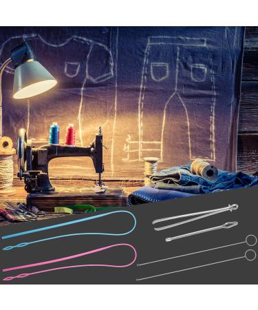 Sewing Loop Kit - 6 Pieces | Loop Turner Hook, Drawstring Threader, Metal Tweezers, Long Turner Tool | DIY Knitting Accessories - Buy Online on SooperMarket.com