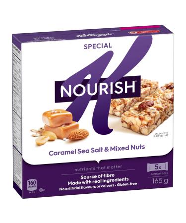Kellogg's Special K Quinoa Caramel Sea Salt and Mixed Nuts Bars 165g/5.8oz Imported from Canada
