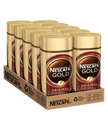 Nescaf gold original soluble bean coffee instant coffee from exquisite coffee beans caffeine-containing 10-pack (10x100g) Original 1 piece (10 pack)
