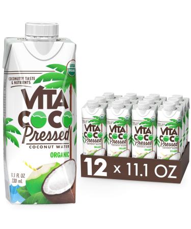 Vita Coco Organic Coconut Water, Pressed  | More "Coconutty" Flavor | Natural Electrolytes | Vital Nutrients | 11.1 Fl Oz (Pack of 12) Pressed Organic 11.1 Fl Oz (Pack of 12)