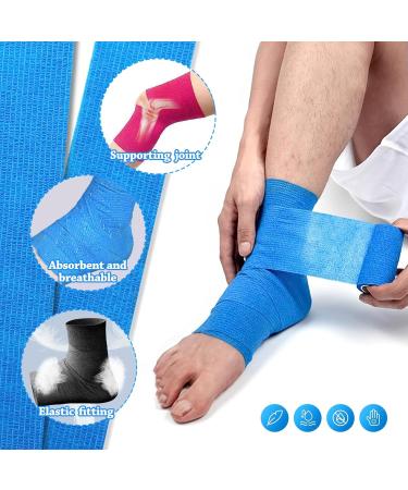 Jurcicat Self-Adhesive Bandage - 12 Rolls (7.5cm x 4.5m) | Air Permeable First Aid & Sports Injury Protection for Humans & Dogs - Buy Online on SooperMarket.com