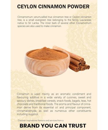 Ceylon Cinnamon Powder 500g - Authentic Dalchini Ground | Ethically Sourced Premium Quality | Natural, Non GMO, Vegan - No Additives or Preservatives - Buy Online on SooperMarket.com