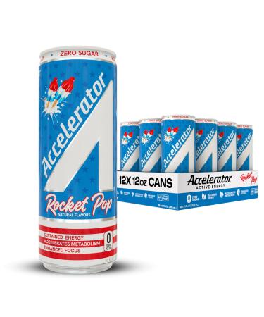 Accelerator Rocket Pop Energy Drink 12 fl oz can (Pack of 12)