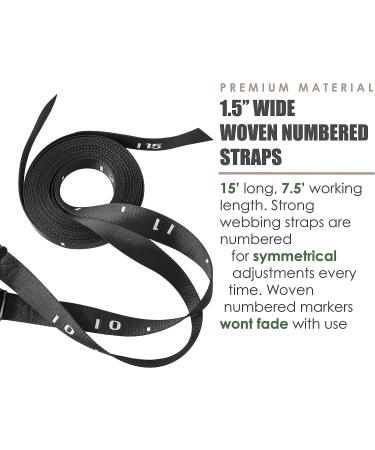 Grey Fox Premium Numbered 1.1 Wooden Gymnastic Rings with Adjustable Straps - Olympic Size, Chalk, Non-Slip Buckle | Full Body Suspension for Bodyweight Calisthenics - Home Gym Equipment for Fitness Enthusiasts - Buy Online on SooperMarket.com