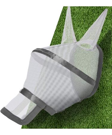 Harrison Howard Maskology Supreme Horse Fly Mask - Stellar UV Protection - Full Size Grey - Buy Online on SooperMarket.com