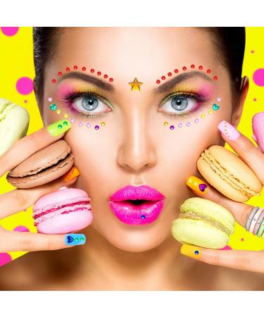 9 Sheets Eye Body Face Gems - Self-Adhesive Rhinestone Stickers for Festival Makeup & Nail Art | Crystal Rainbow Decoration - Buy Online on SooperMarket.com