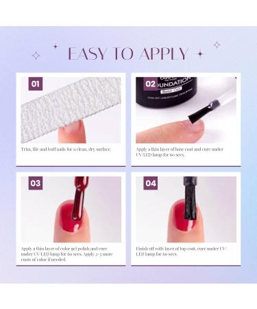 Beetles Gel Nail Polish Set - 6 Glitter Colors - Sky Blue Purple Lavender | Soak Off UV LED Gel Kit for DIY Nail Manicure - Buy Online on SooperMarket.com