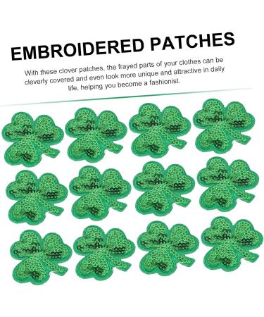 STOBOK 1 Set 20 Pcs Patch St Patricks Day Patches Leaf Embroidered Hot Melt Adhesive Film Clothing - Buy Online on SooperMarket.com