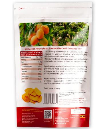Dried Mango - From Grandmas Gardens | 1 x 100g | Healthy Vegan Snack | 100% Natural | No Added Sugar | Rich in Vitamins | No Preservatives | GMO free Mango 1 pack - Buy Online on SooperMarket.com