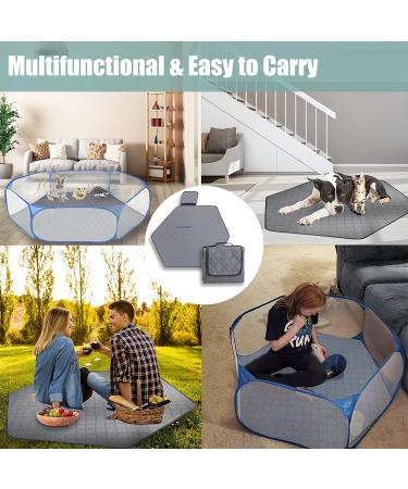 Zhilishu Hexagon Washable Liner | Portable Guinea Pig Playpen Pad | Super Absorbent & Waterproof | Anti-Slip | 47Inch (Pad Only) - Buy Online on SooperMarket.com