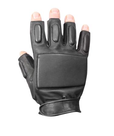 Rothco Fingerless Rappelling Gloves, Black, Large