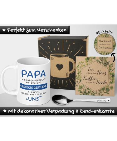 Mama Papa Gift Set - Christmas Gifts for Parents | Ceramic Cups & Spoon - Perfect Mama Papa Gift Ideas (330ml) - Buy Online on SooperMarket.com