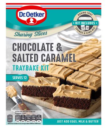 Dr. Oetker Chocolate and Salted Caramel Traybake Kit 425g
