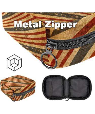 MUOOUM Sanitary Napkin Storage Bag - American Flag Design - Menstrual Cup Pouch - Portable Storage Bags for Teen Girls and Women - Buy Online on SooperMarket.com