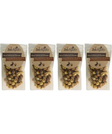 Joe & Seph's Trio of Chocolate Popcorn Pouch - 80g | Gourmet Air-Popped Sweet Snack | Movie Night and Party Treats - Buy Online on SooperMarket.com