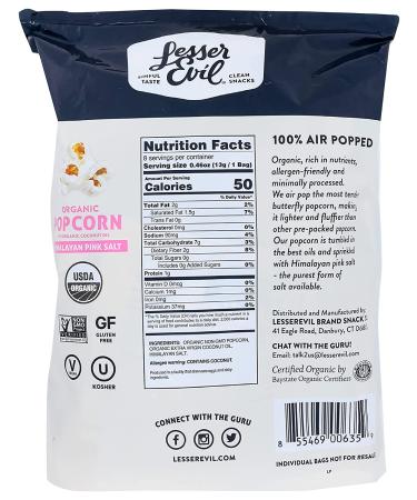 Shop Lesser Evil Buddha Bowl Organic Popcorn - Himalayan Pink, 0.46 oz, Pack of 8 - Buy Online on SooperMarket.com