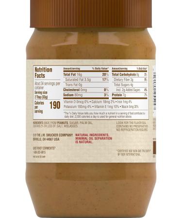 Jif Natural Creamy Peanut Butter Spread 40 oz (Pack of 8) - Buy Online on SooperMarket.com