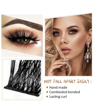 Lash Clusters Ribbon 160 D Curl Individual Lashes DIY Extensions Mega Volume with Applicator Tool & Scissors | B&Q LASH (B03+B05 10-16MIX) - Buy Online on SooperMarket.com
