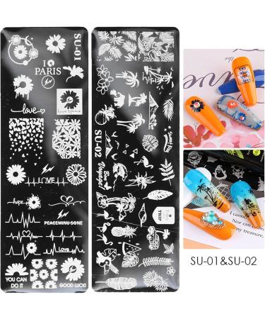 Sanwood Nail Stamps for Stunning Nail Art | Stainless Steel Manicure Tool Set for Women | Perfect Human Facial Pattern Templates - Buy Online on SooperMarket.com