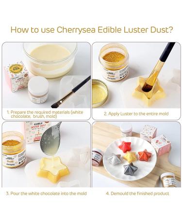 Red Edible Luster Dust 10g - Food Grade Tasteless Dessert Dust for Baking - Cherrysea Food Coloring Powder for Cupcakes, Cake Pops, Fondant, Chocolate, Candy - Buy Online on SooperMarket.com
