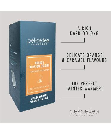 PekoeTea Edinburgh Orange Blossom Oolong Tea - Taiwanese Luxury Blend - 15 Tea Bags - Buy Online on SooperMarket.com